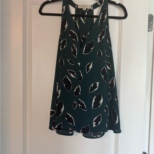 LOFT Green Flutter Sleeve Tank Top